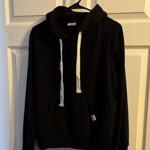 Reflex Men's Black Hoodie with White Accents